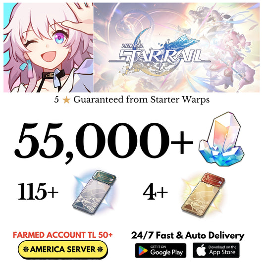 [America] 55,000+Jades Honkai Star Rail Farmed Account