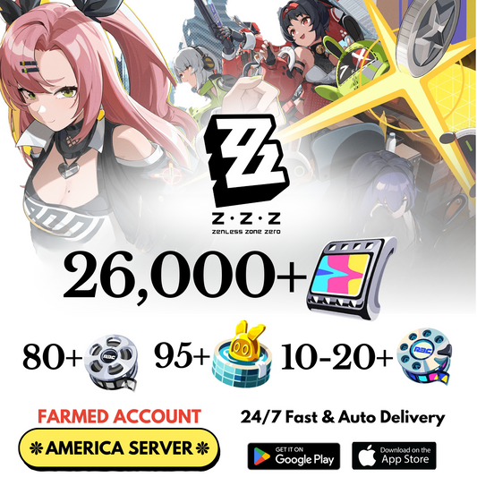 [America] 26,000+ Polychrome Zenless Zone Zero Farmed Reroll Account