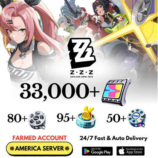[America] 33,000+ Polychrome Zenless Zone Zero Farmed Reroll Account