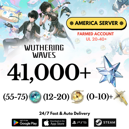 [AMERICA/NA] 41,000+ Astrite Wuthering Waves Farmed Reroll Account
