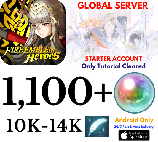 [GLOBAL/AD] 1,100+Orbs Fire Emblem Heroes Starter Reroll Account
