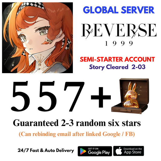 [GLOBAL] 557+Unilogs+(2-3) Random 6 Stars Reverse: 1999 Reroll Starter Account