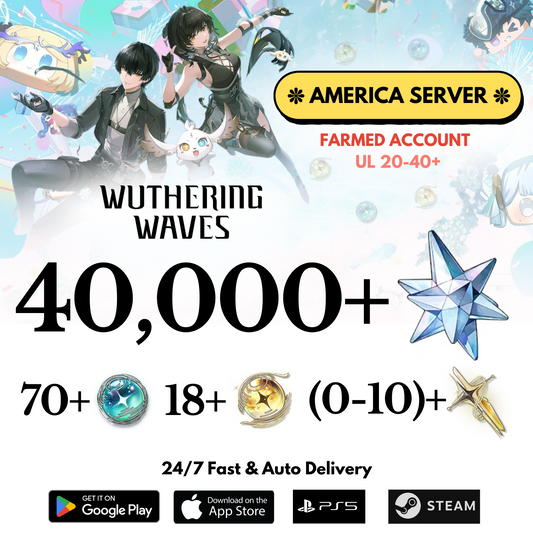 [AMERICA/NA] 40,000+ Astrite Wuthering Waves Farmed Reroll Account