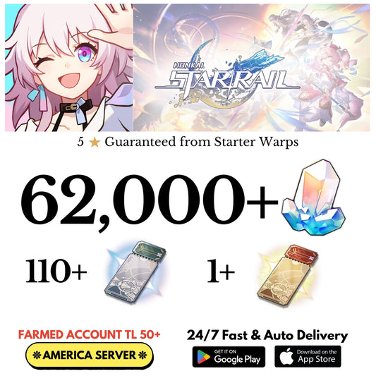 [America] 62,000+Jades Honkai Star Rail Farmed Account