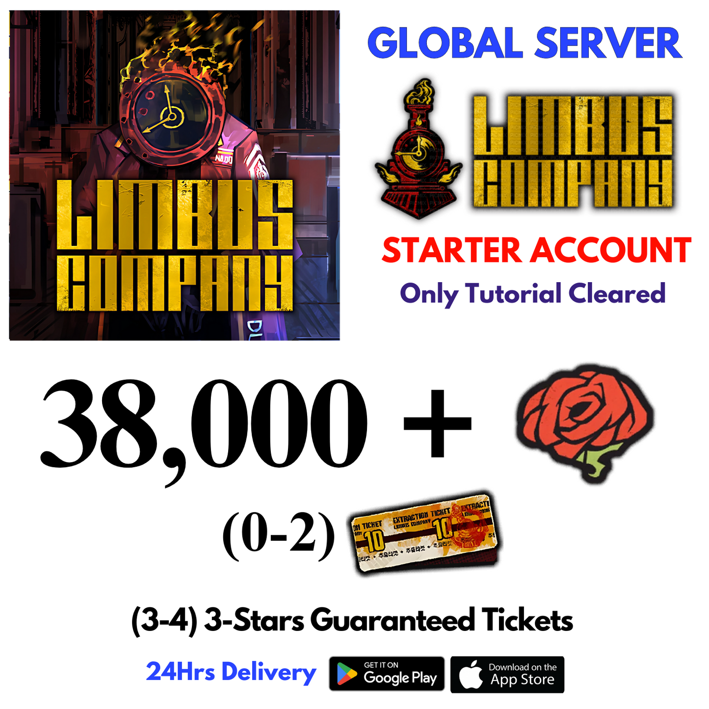 [GLOBAL] 38,000+Gems Limbus Company Starter Reroll Account