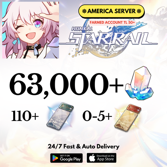 [America] 63,000+Jades Honkai Star Rail Farmed Account
