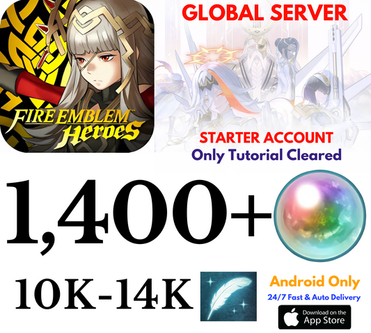 [GLOBAL/AD] 1,400+Orbs Fire Emblem Heroes Starter Reroll Account