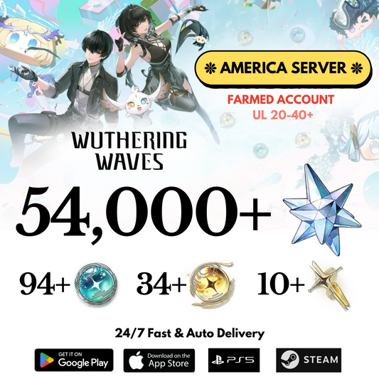 [AMERICA/NA] 54,000+ Astrite Wuthering Waves Farmed Reroll Account