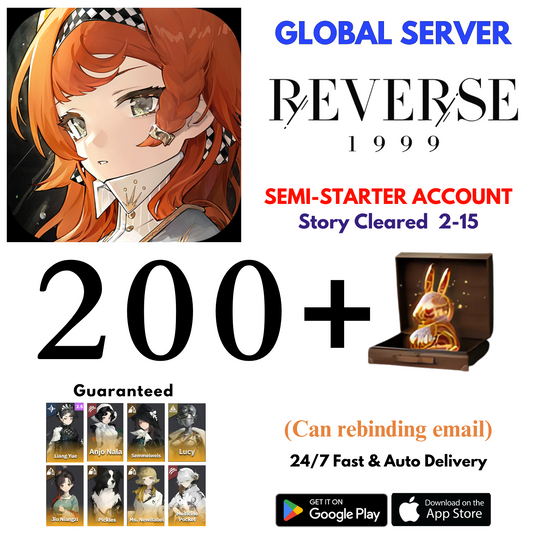 [GLOBAL] 200+Unilogs+Liang+Anjo+Semmel+Lucy+Jiu+Pickles+NewBabel+Medpocket Reverse: 1999 Reroll Starter Account