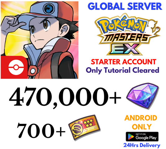 [GLOBAL/Android] 470,000+Gems Pokémon Masters EX Starter Reroll Account