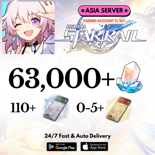 [Asia] 63,000+Jades Honkai Star Rail Farmed Account