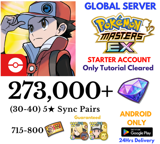 [GLOBAL/Android] 273,000+Gems Pokémon Masters EX Starter Reroll Account
