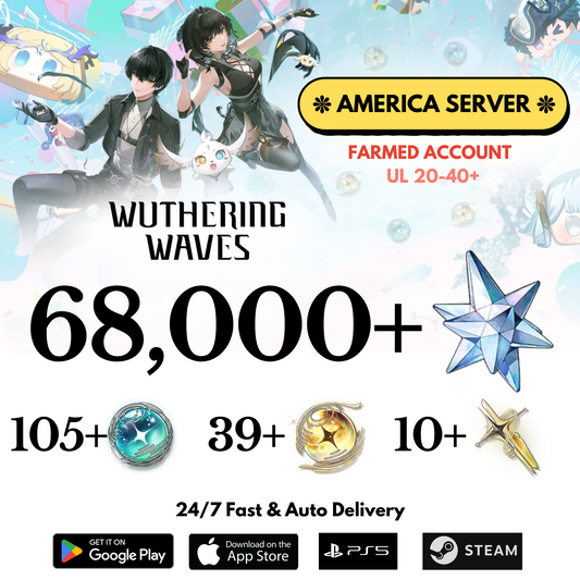 [AMERICA/NA] 68,000+ Astrite Wuthering Waves Farmed Reroll Account