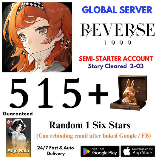 [GLOBAL] 515+Unilogs+Anjo+1 Random 6 Stars Reverse: 1999 Reroll Starter Account
