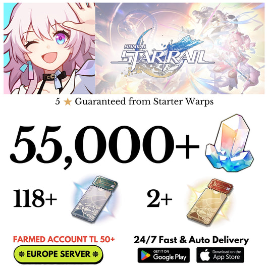 [Europe] 55,000+Jades Honkai Star Rail Farmed Account
