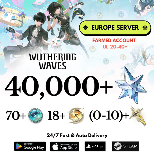 [EUROPE/EU] 40,000+ Astrite Wuthering Waves Farmed Reroll Account