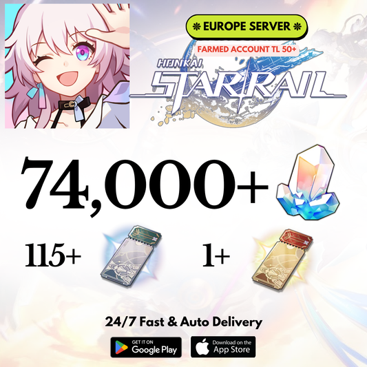 [Europe] 74,000+Jades Honkai Star Rail Farmed Account