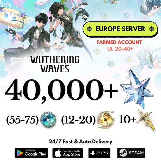 [EUROPE/EU] 40,000+ Astrite Wuthering Waves Farmed Reroll Account