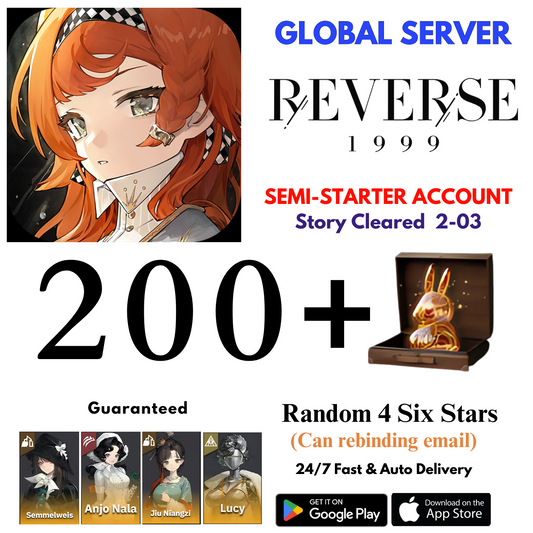 [GLOBAL] 200+Unilogs+Semmel+Anjo+Jiu+Lucy+4 Random 6 Stars Reverse: 1999 Reroll Starter Account