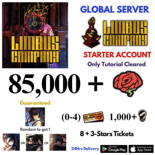 [GLOBAL] 85,000+Gems+Random 1 Top Tier Unit Limbus Company Starter Reroll Account