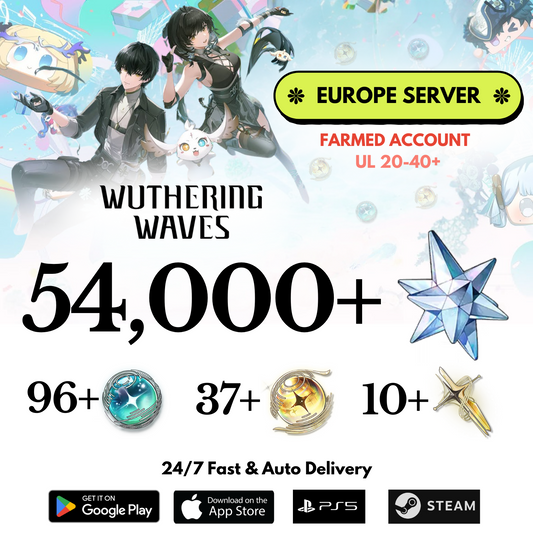 [EUROPE/EU] 54,000+ Astrite Wuthering Waves Farmed Reroll Account