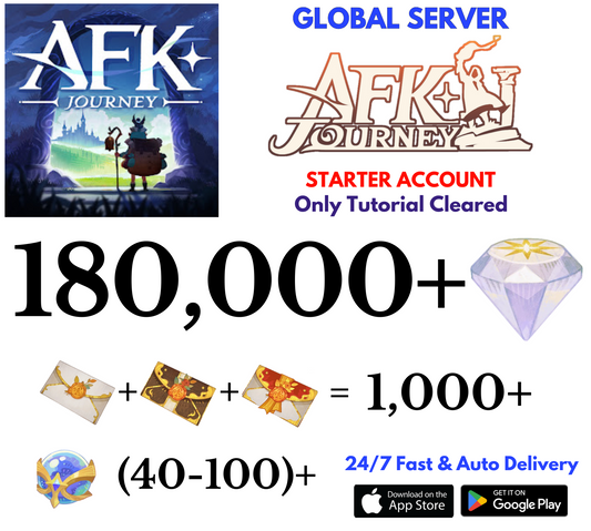 [Global] 180,000+Diamonds AFK Journey Starter Reroll Account
