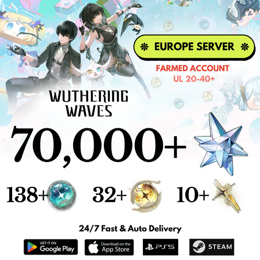 [EUROPE/EU] 70,000+ Astrite Wuthering Waves Farmed Reroll Account