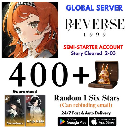 [GLOBAL] 400+Unilogs+Semmel+Anjo+1 Random 6 Stars Reverse: 1999 Reroll Starter Account