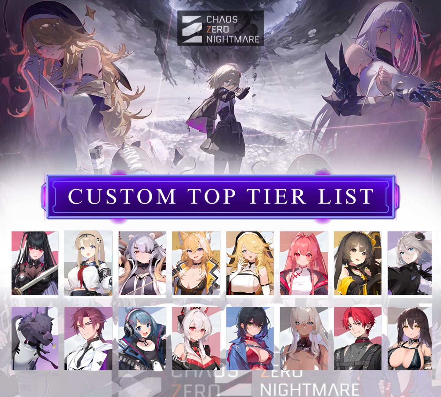 [GLOBAL] Custom combo Chaos Zero Nightmare Starter Reroll Account