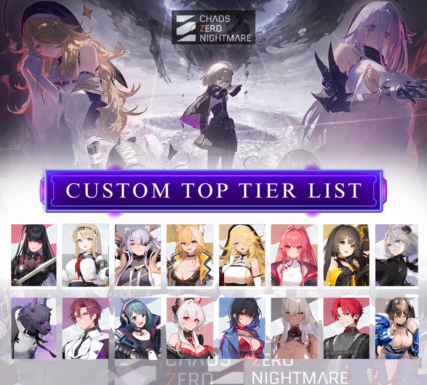 [GLOBAL] Custom combo Chaos Zero Nightmare Starter Reroll Account