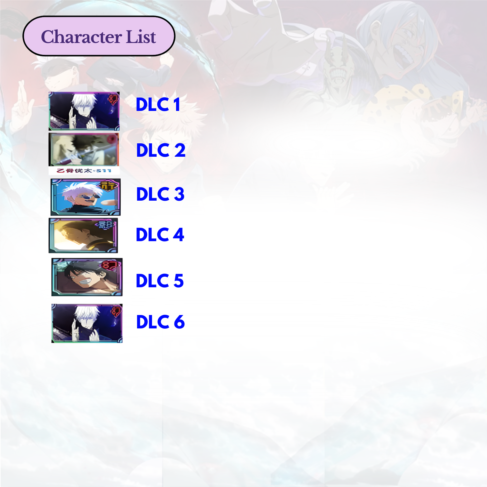 [TW/HK/MC] 50,000-60,000+ Gems +Selected Characters Jujutsu Kaisen: Phantom Parade Reroll Starter Account