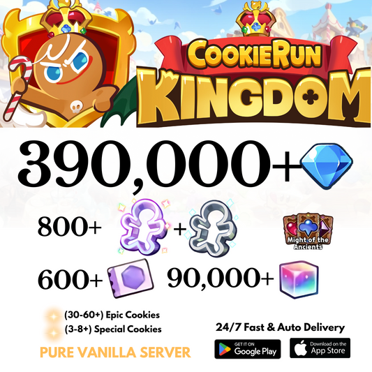 [GLOBAL/Pure Vanilla] 390,000+Gems Cookie Run: Kingdom Starter Account