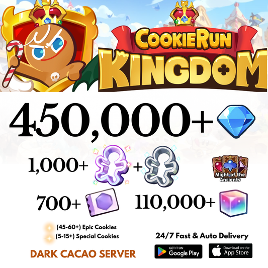 [GLOBAL/Dark Cacao] 400,000+Gems Cookie Run: Kingdom Starter Account