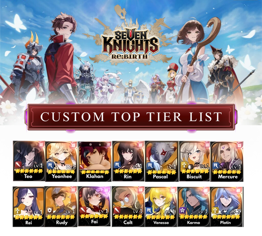 [GLOBAL] Custom combo Seven Knights Re:BIRTH Starter Reroll Account