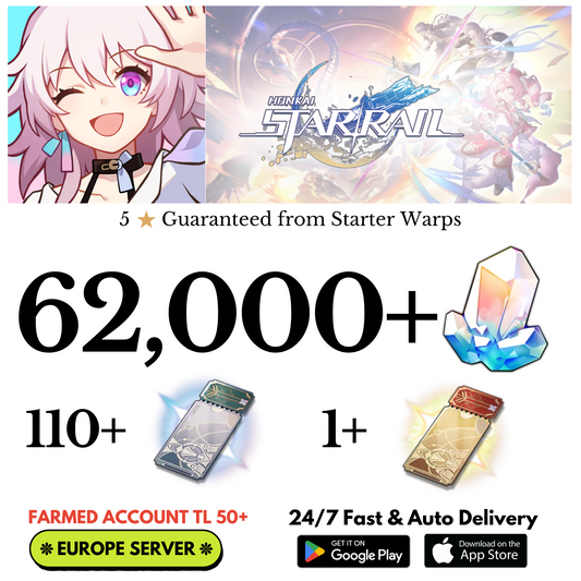 [Europe] 62,000+Jades Honkai Star Rail Farmed Account