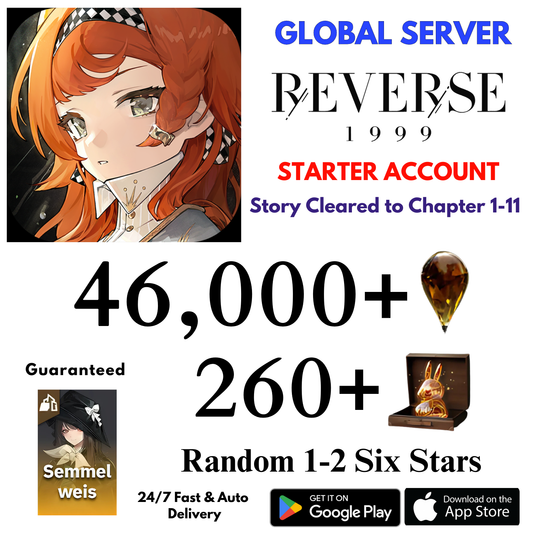 [GLOBAL] 46,000+Clear drops+260+Unilogs+Semmel+(1-2) Random 6 Stars Reverse: 1999 Reroll Starter Account