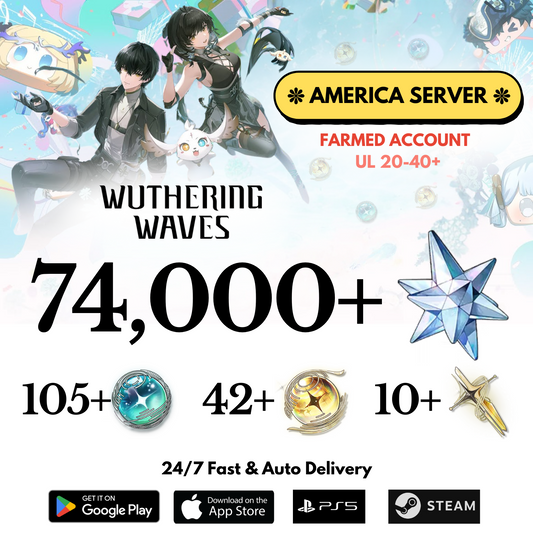 [AMERICA/NA] 74,000+ Astrite Wuthering Waves Farmed Reroll Account