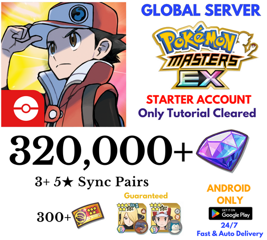 [GLOBAL/Android] 320,000+Gems Pokémon Masters EX Starter Reroll Account
