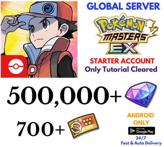 [GLOBAL/Android] 500,000+Gems Pokémon Masters EX Starter Reroll Account