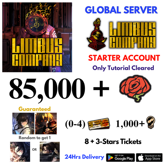 [GLOBAL] 85,000+Gems+Sinclair+Random [Full Stop Office Fixer/Rep] Limbus Company Starter Reroll Account