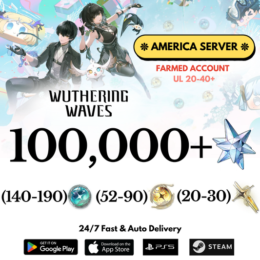 [AMERICA/NA] 60,000-100,000+ Astrite Wuthering Waves Farmed Reroll Account
